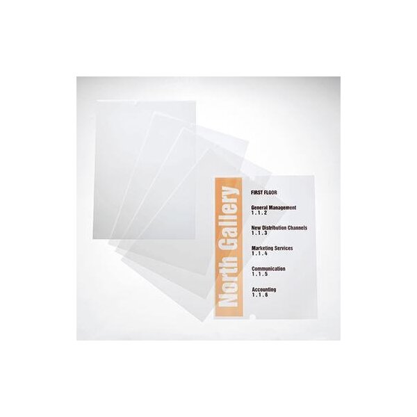 Durable Ersatzfolie DURABLE CRYSTAL SIGN 210 x 297 mm (B x H) Polypropylencarbonat transparent