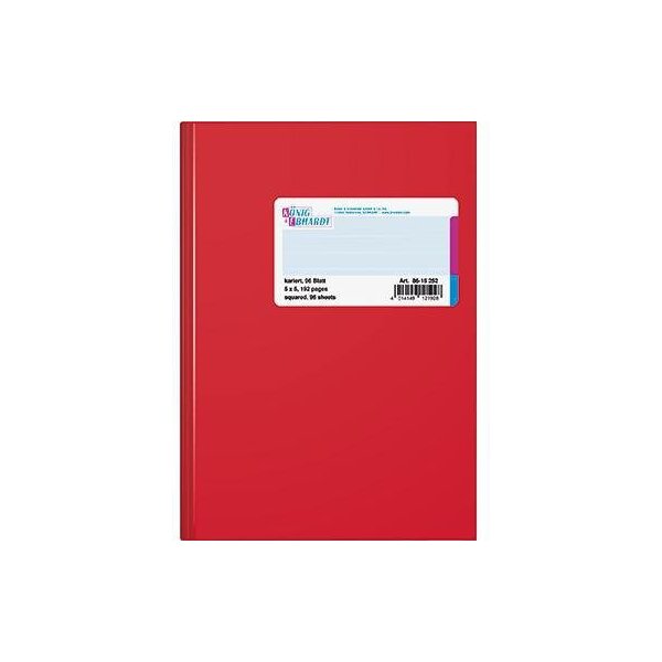 König & ebhardt Geschäftsbuch König & Ebhardt DIN A5 kariert rot 96 Bl.