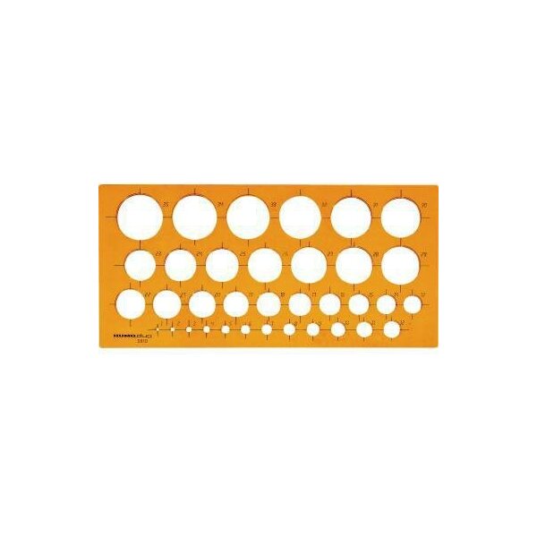Rumold Zeichenschablone RUMOLD 27 x 13 cm (B x H) Kunststoff transparent orange