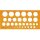 Rumold Zeichenschablone RUMOLD 27 x 13 cm (B x H) Kunststoff transparent orange