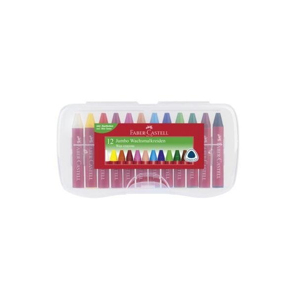 Faber-castell Wachsmalstift Faber-Castell Jumbo 2 x 12 cm (D. x L) farbig sortiert 12 St./Pack.
