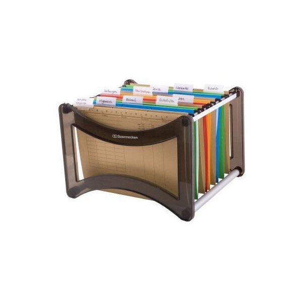 Soennecken Hängekorb Soennecken DIN A4 35 Hängemappen Polystyrol/Aluminium schwarz transluzent