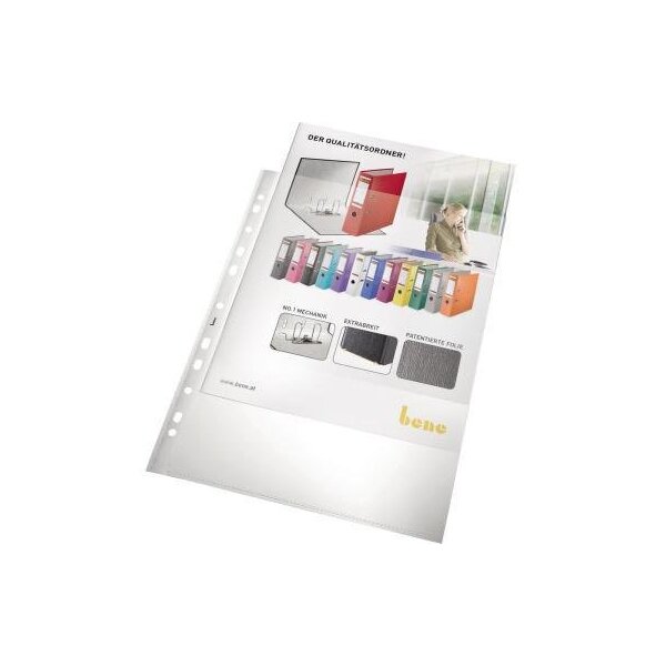 Bene Prospekthülle Bene DIN A4 0,10mm oben offen Polypropylen transparent 25 St./Pack.