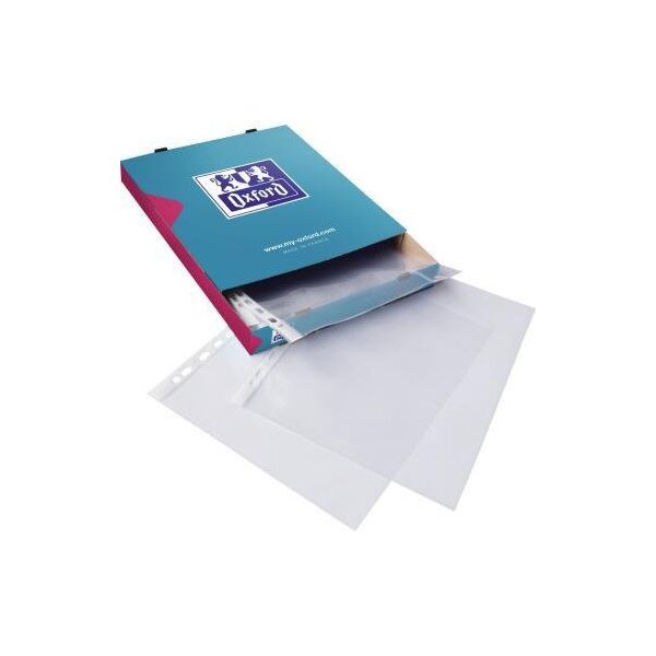 Oxford Prospekthülle Oxford Standard DIN A4 0,09mm oben offen Polypropylen transparent 100 St./Pack.