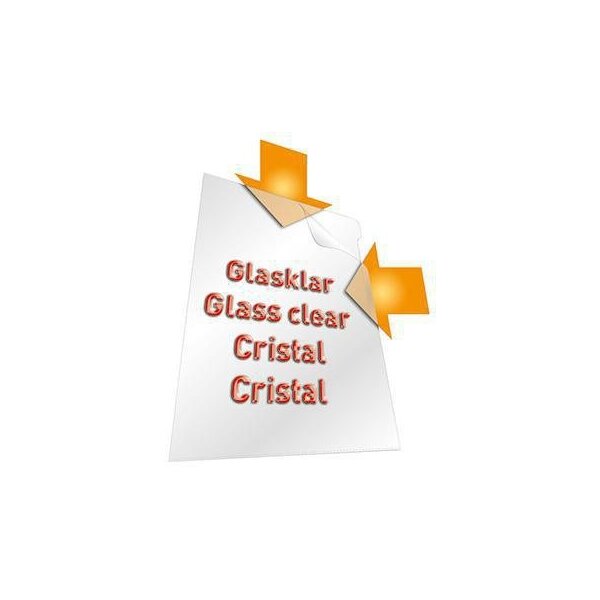 Durable Sichthülle DURABLE DIN A4 0,10mm oben rechts offen dokumentenecht Polypropylen transparent glasklar 100 St./Pack.