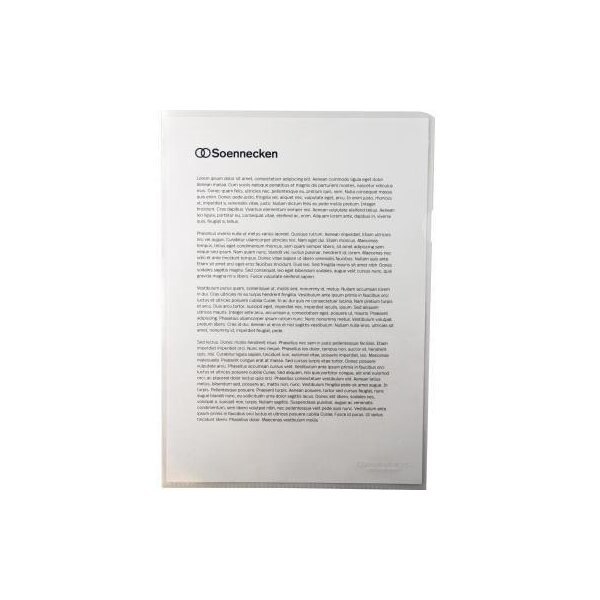 Soennecken Sichthülle Soennecken DIN A4 0,14mm oben rechts offen dokumentenecht Polypropylen transparent genarbt 10 St./Pack.