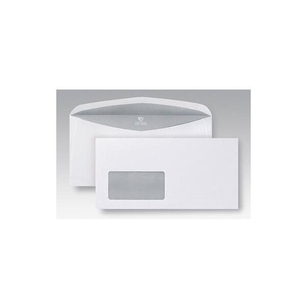 Posthorn Briefumschlag POSTHORN 3000 Kompakt 235 x 125 mm (B x H) mit Fenster 80g/m² mit gummierter Klappe Papier weiß 1.000 St./Pack.