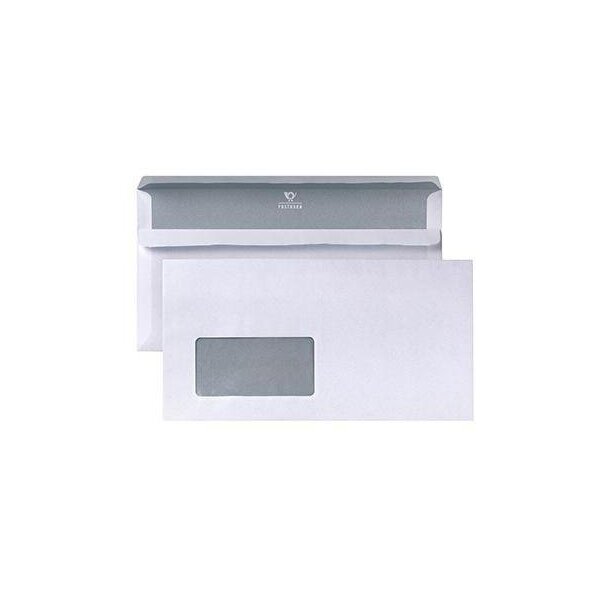 Posthorn Briefumschlag POSTHORN Kompakt 235 x 125 mm (B x H) mit Fenster 75g/m² mit Selbstklebung Papier weiß 1.000 St./Pack.