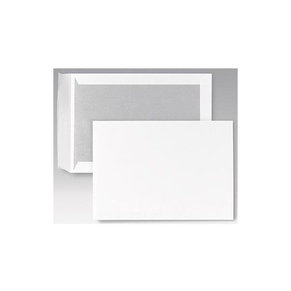 Bong Papprückwandtasche BONG DIN B4 ohne Fenster 120g/m² mit Haftklebung Kraftpapier weiß 100 St./Pack.