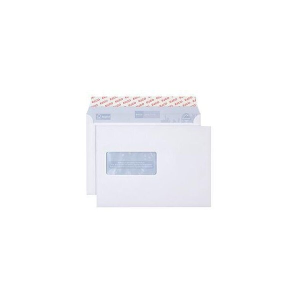 Elco Versandtasche ELCO Proclima DIN C5 229 x 162 mm (B x H) mit Fenster 100g/m² mit Haftklebung Papier 100 % recycelt ohne Fadenverstärkung hochweiß 500 St./Pack.