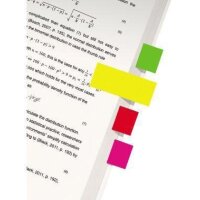 Sigel Haftmarker SIGEL Neon 50 x 20 mm (B x H) orange gelb rot grün pink 40 Bl./Block 5 Block/Pack.