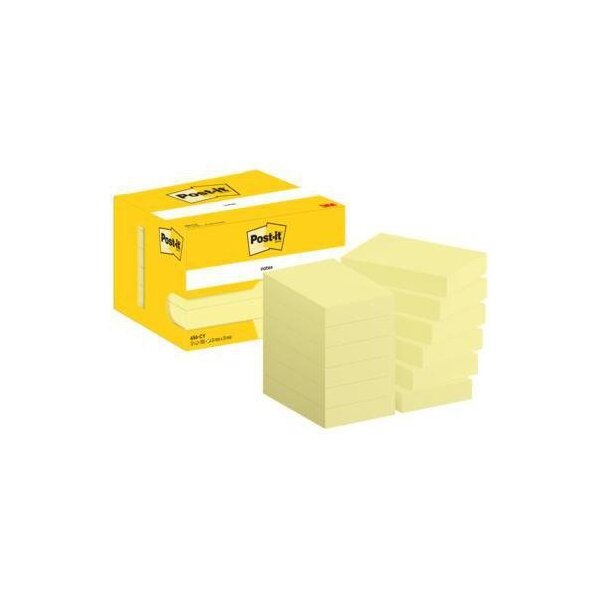 Post-it Haftnotiz Post-it® Notes 51 x 76 mm (B x H) gelb 100 Bl./Block 12 Block/Pack.