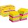 Post-it Haftnotiz Post-it® Super Sticky Notes Carnival Collection 47,6 x 47,6 mm (B x H) je 4 x ultragelb limonengrün neonpink 90 Bl./Block 12 Block/Pack.