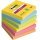 Post-it Haftnotiz Post-it® Super Sticky Notes Carnival Collection 76 x 76 mm (B x H) ultragelb paradiseblau limonengrün powerpink vitalorange 90 Bl./Block 6 Block/Pack.
