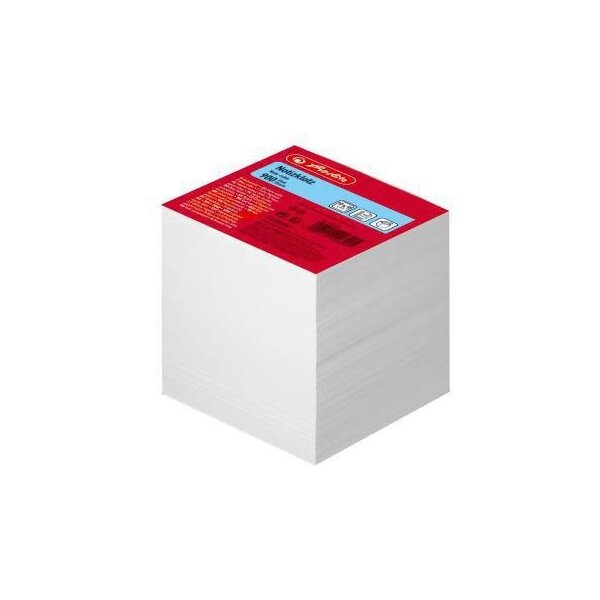 Herlitz Zettelklotz Herlitz 9 x 9 x 9 cm (B x H x T) 80g/m² holzfrei weiß 900 Bl.