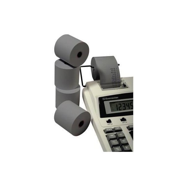 Soennecken Additionsrolle Soennecken Tischrechner 76 mm x 40 m (B x L) 12mm 60g/m² grau 5 St./Pack.
