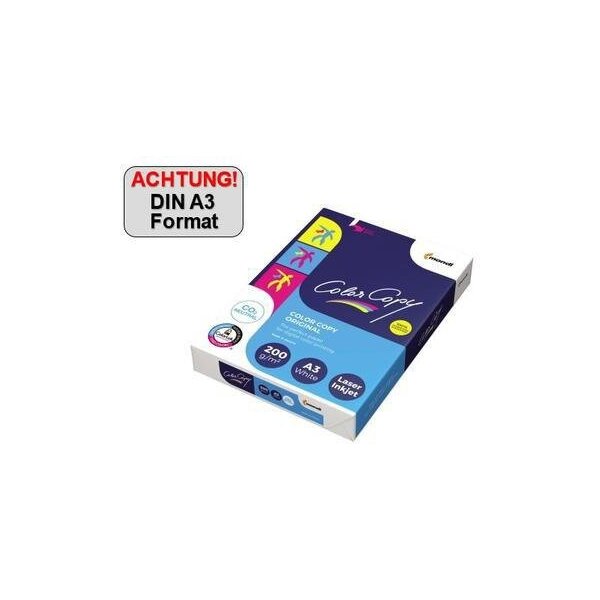 Color copy Kopierpapier Color Copy DIN A3 200g/m² elementar chlorfrei gebleicht holzfrei weiß 250 Bl./Pack.