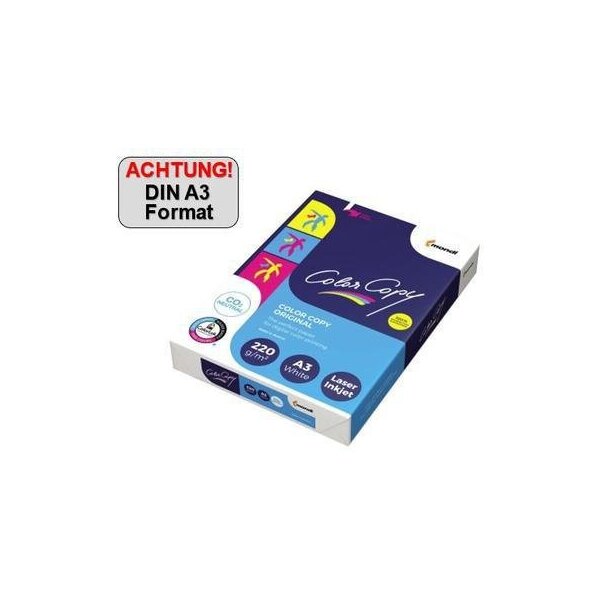 Color copy Kopierpapier Color Copy DIN A3 220g/m² elementar chlorfrei gebleicht holzfrei weiß 250 Bl./Pack.