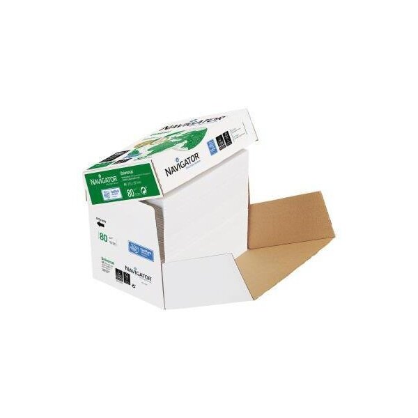 Navigator Kopierpapier Navigator Universal DIN A4 80g/m² elementar chlorfrei gebleicht holzfrei weiß 2.500 Bl./Pack.