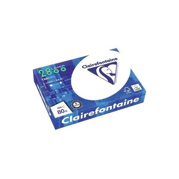 Clairefontaine Multifunktionspapier Clairefontaine 2800 LASER DIN A4 80g/m² hochweiß 500 Bl./Pack.