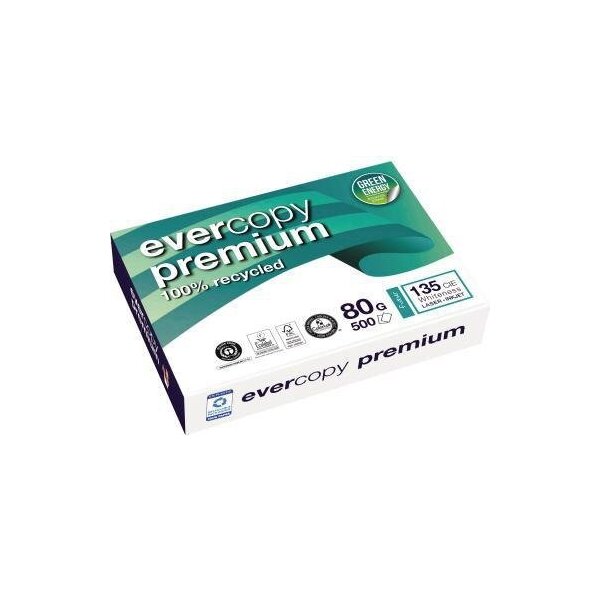 Clairefontaine Multifunktionspapier Clairefontaine Evercopy premium DIN A4 80g/m² weiß 500 Bl./Pack.