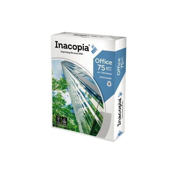Inacopia Multifunktionspapier Inacopia office DIN A4 75g/m² weiß 500 Bl./Pack.