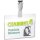 Without brand Namensschild 90 x 60 mm (B x H) drehbarer Clip transparent 25 St./Pack.