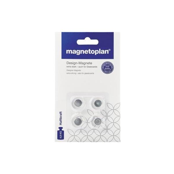 Magnetoplan Magnet magnetoplan® Design 20mm 4,8kg Acrylglas transparent 4 St./Pack.