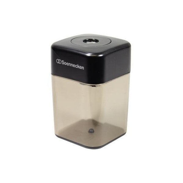 Soennecken Dosenspitzer Soennecken 8mm Kunststoff schwarz/grau transparent