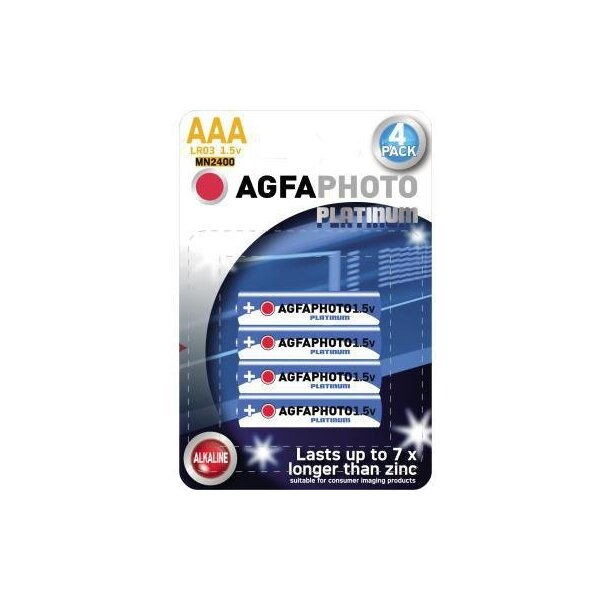 Agfaphoto Batterie AgfaPhoto Platinum AAA/Micro LR03 Alkaline 1,5V 4 St./Pack.