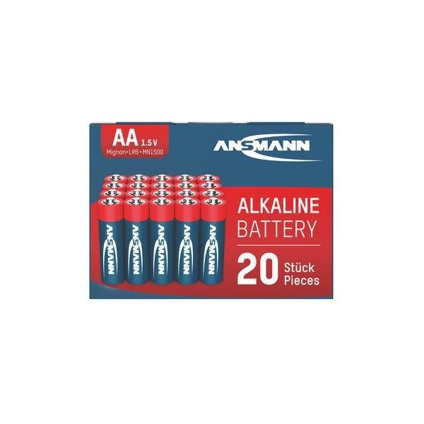 Ansmann Batterie ANSMANN AA/Mignon LR6 Alkaline 1,5V 20 St./Pack.