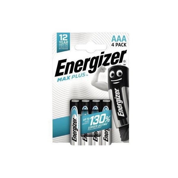 Energizer Batterie Energizer® Max PlusT AAA/Micro LR03 Alkaline 1,5V 4 St./Pack.