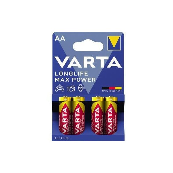 Varta Batterie Varta Longlife Max Power AA/Mignon LR6 Alkaline 1,5V 2.980 mAh 4 St./Pack.