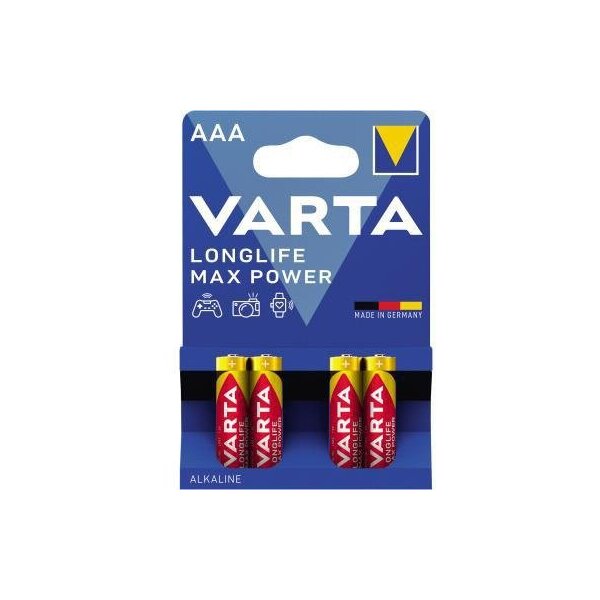 Varta Batterie Varta Longlife Max Power AAA/Micro LR03 Alkaline 1,5V 1.280 mAh 4 St./Pack.