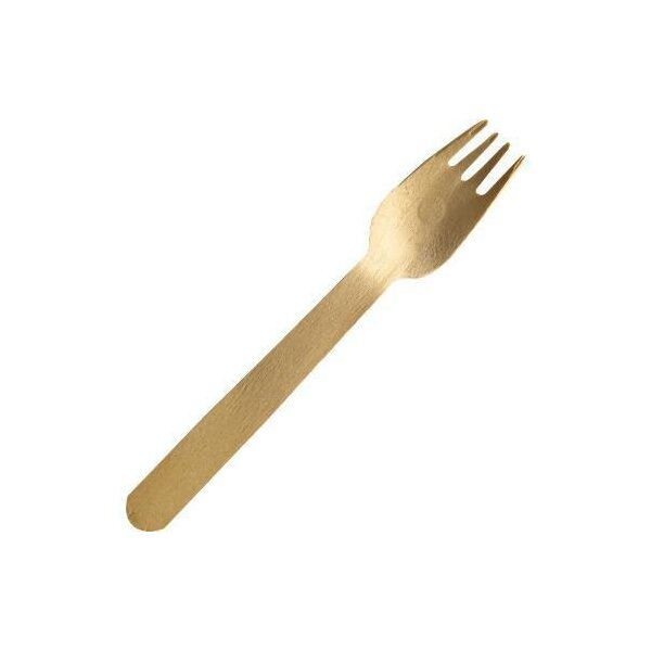 Nature star Gabel NATURE Star Einweg 16cm Birkenholz natur 100 St./Pack.