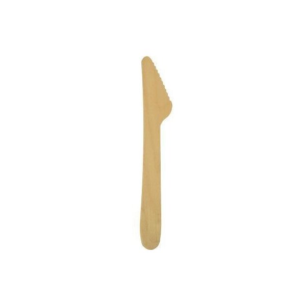 Papstar Messer PAPSTAR pure Einweg 16,5cm Holz braun 100 St./Pack.