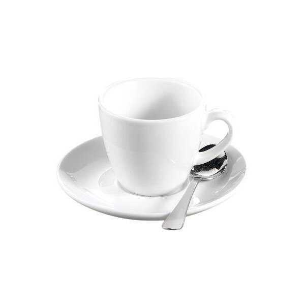 Esmeyer Espressotasse Esmeyer® BISTRO 100ml inkl. Untertasse Porzellan weiß 6 St./Pack.