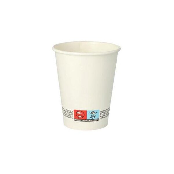 Papstar Trinkbecher PAPSTAR Einweg 200ml Pappe PLA-beschichtet weiß 50 St./Pack.