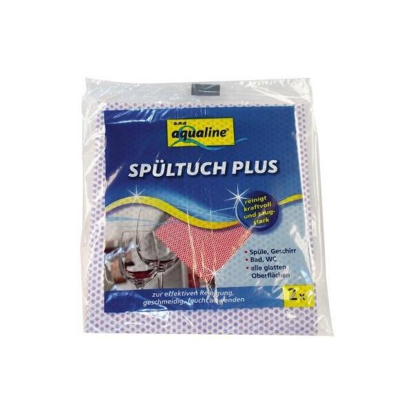 Aqualine Spültuch aQualine Plus 35 x 38 cm (B x L) farbig sortiert 2 St./Pack.
