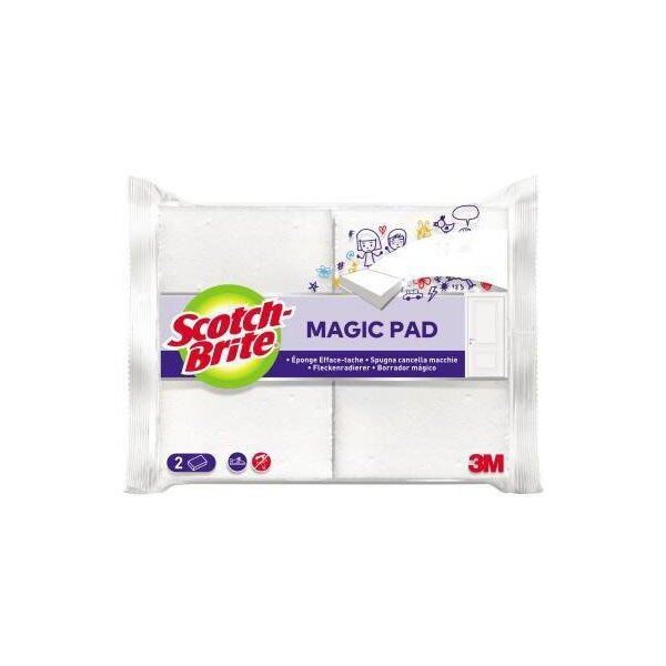 Scotch-brite(tm) Fleckenradierer Scotch-Brite(TM) 11 x 3 x 7 cm (B x H x T) weiß 2 St./Pack.