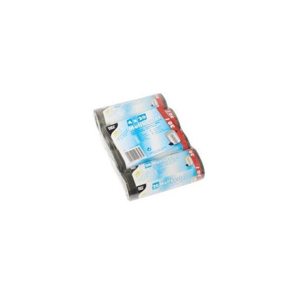 Papstar Müllbeutel PAPSTAR 60 x 50 cm (B x H) 17µm 30l LDPE grau 4 x 20 St./Pack.