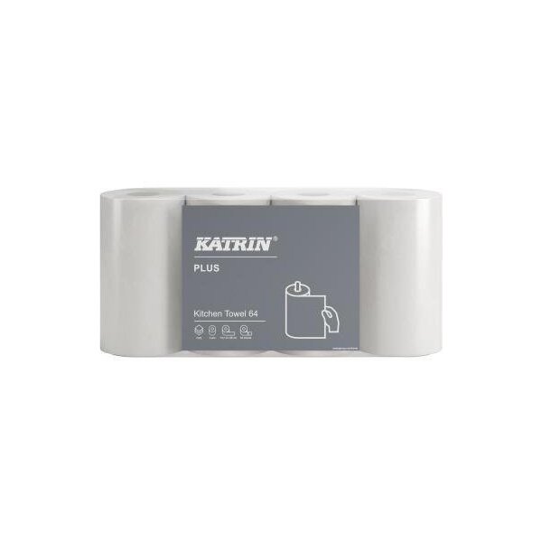 Katrin Küchenrolle Katrin Plus 3-lagig Tissue weiß 4 Rl./Pack.
