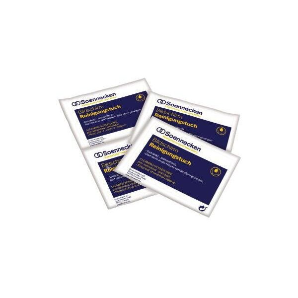 Soennecken Reinigungstuch Soennecken Bildschirme Glas TFTs nicht nachfüllbar inkl. 10 feuchten Tüchern 10 trockenen Tüchern 20 St./Pack.