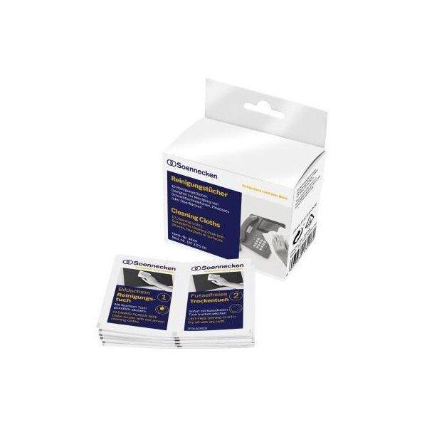 Soennecken Reinigungstuch Soennecken Telefonoberflächen Headsets feucht trocken 10 St./Pack.