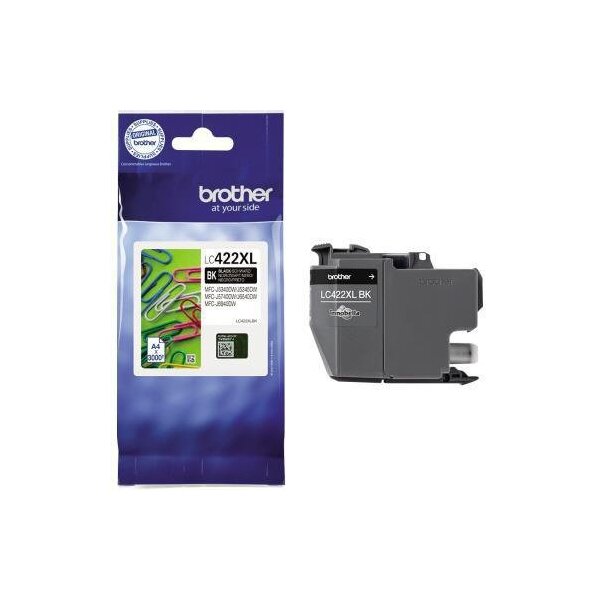 Brother Tintenpatrone Brother Originalzubehör LC-422XLBK ca. 3.000 Seiten schwarz