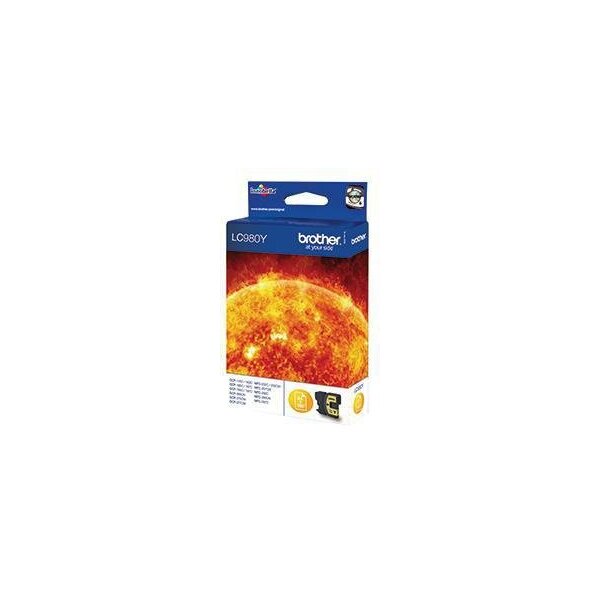Brother Tintenpatrone Brother Originalzubehör LC-980Y ca. 260 Seiten gelb