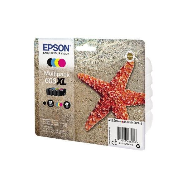 Epson Tintenpatrone Epson Originalzubehör 603XL ca. 500 Seiten schwarz ca. 3 x 350 Seiten farbig schwarz mehrfarbig 4 St./Pack.