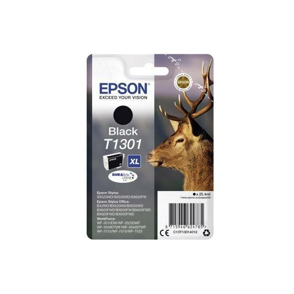 Epson Tintenpatrone Epson Originalzubehör T1301 ca. 945 Seiten schwarz 25,9ml