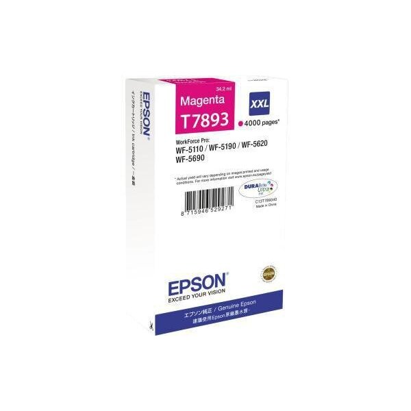 Epson Tintenpatrone Epson Originalzubehör T7893 ca. 4.000 Seiten magenta 34,2ml