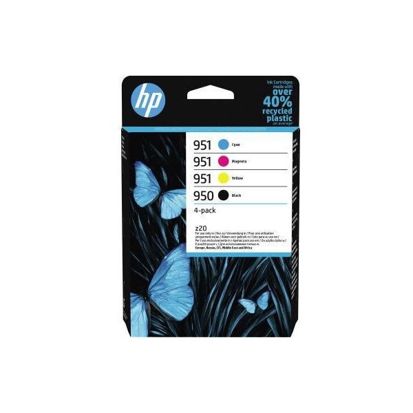 Hp Tintenpatrone HP Originalzubehör 950/951 ca. 1.000 Seiten schwarz ca. 3 x 700 Seiten farbig schwarz mehrfarbig 4 St./Pack.